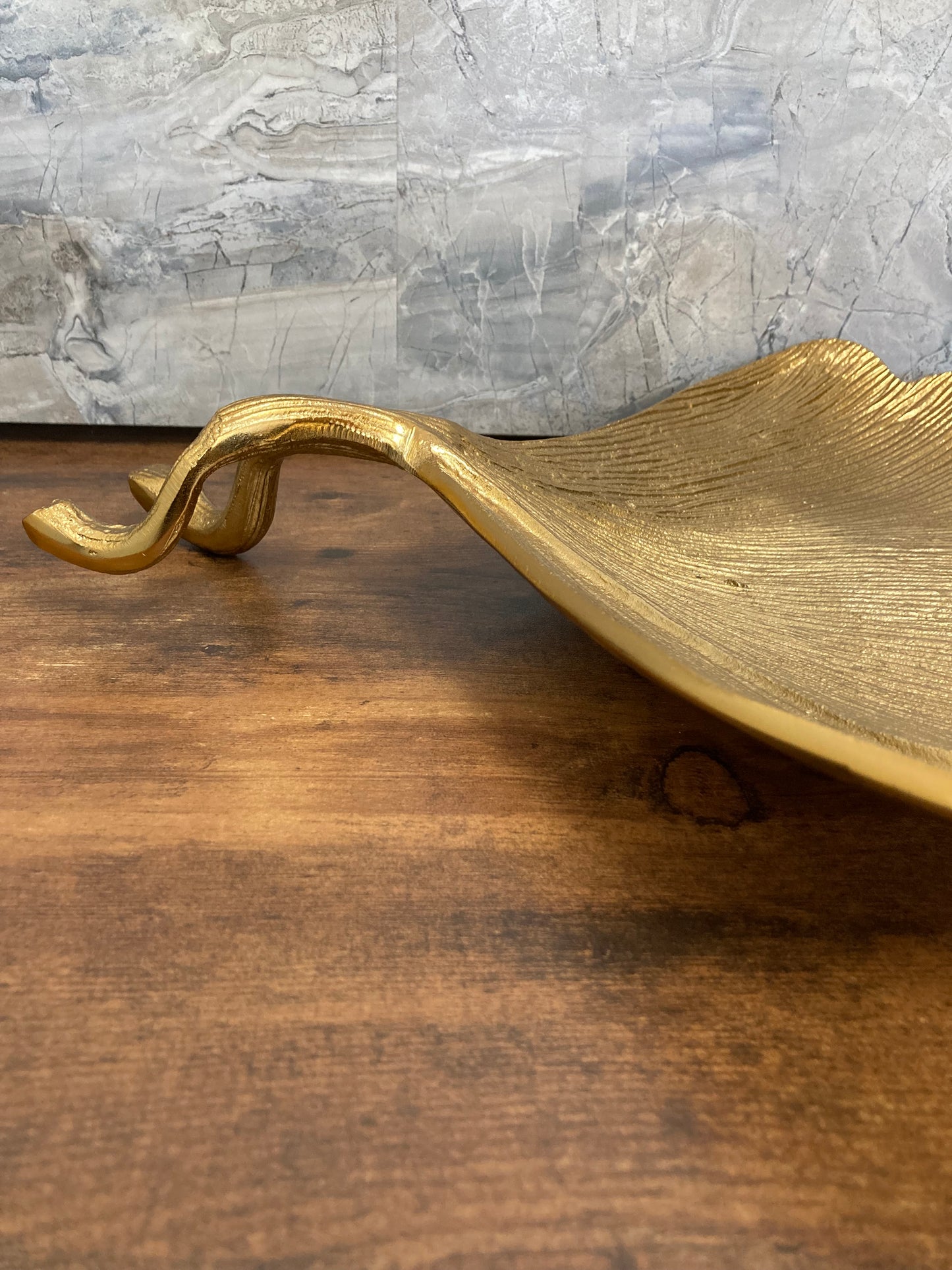 Leaf Metal Platter Gold / Silver color ,Serving Tray.Modern and unique shape home decor.