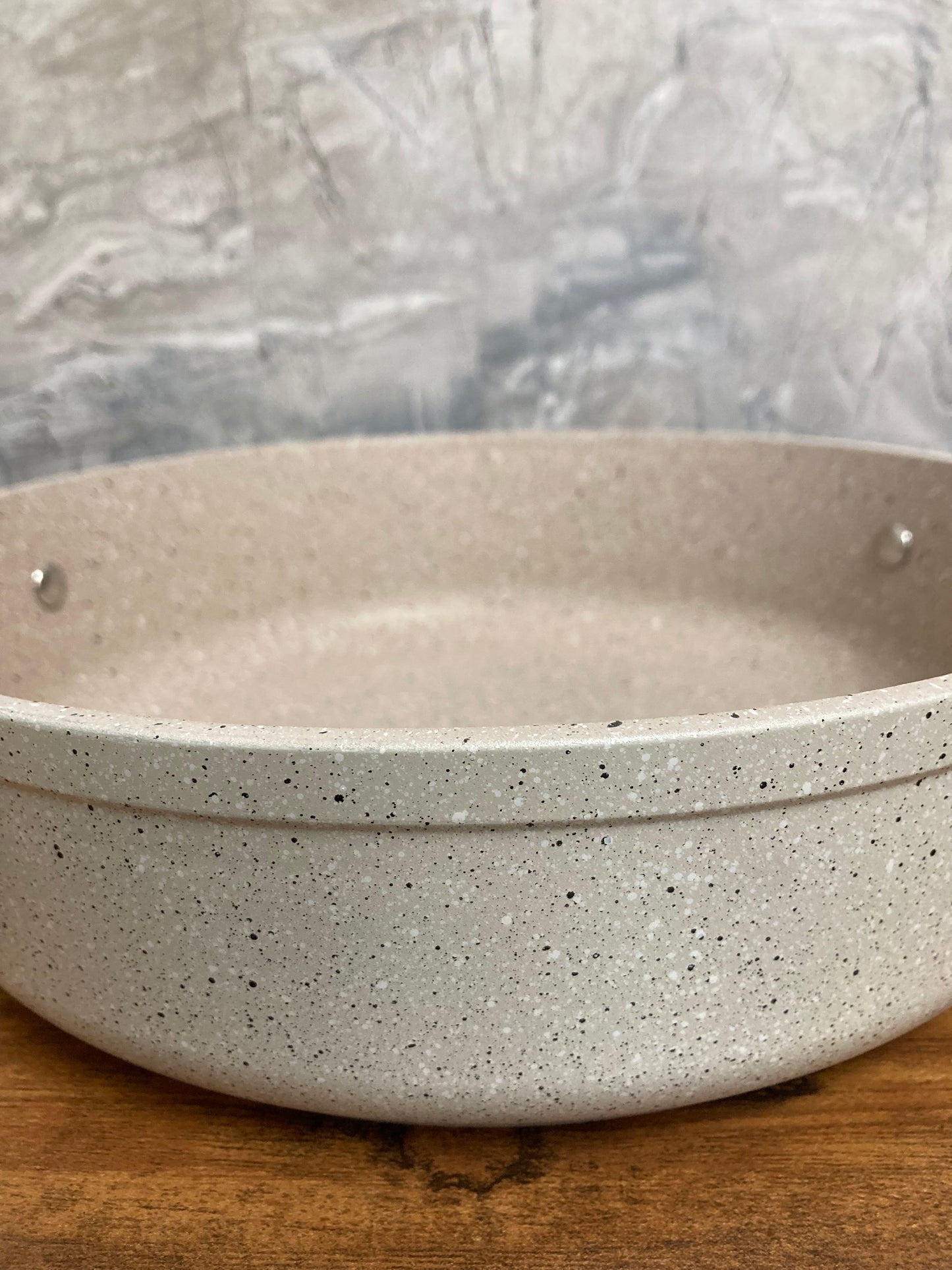 Granite coated Cooking Low Pot Casserole 3.5 Liters ( approx 3.7 QT) Stock pot ,Non Stick Kitchen stainless steel handles.